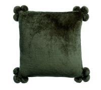 Coussin Vivaraise Tender Pompons Vert 45x45 cm