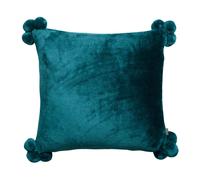 Coussin Vivaraise Tender Pompons Vert 45x45 cm