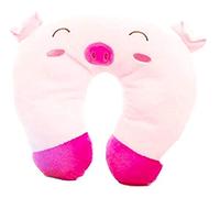 Coussin Voiture Enfant Soutien Nuque Appui-tête Doux Voyage Avion Bus Voiture Train Usage Domestique modèle Cochon Rose idée Cadeau Noël Anniversaire Animal Peluche détente Confort