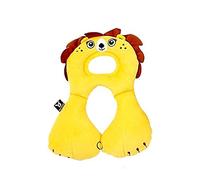 Coussin Voiture Enfant Soutien Nuque Appui-tête Doux Voyage Avion Bus Voiture Train Usage Domestique modèle Lion Jaune idée Cadeau Noël Anniversaire Peluche Animal Confort Repos
