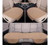 Coussin Voiture Siege pour VW Golf 8 Golf VIII 2020 2021 2022 2023, 3 Piece Tissu Housses siège Accessoires Voiture Anti-dérapant Housses Ensemble Complet,Beige