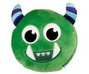 Coussin Voyage Relaxeazzz Peluché 2-en-1 - Monstre Vert