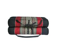 Coussin yoga kapok noir rouge