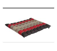 Coussin yoga plat noir rouge