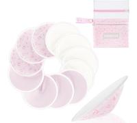Coussinet Allaitement Organiques S,Paquet De 12,Tissu Ultra Doux & Absorption Rapide,Respirant,Lavable,Coussinets D'allaitement Essentiel,Forme De Bonnet Invisible