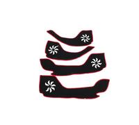 Coussinet Anti-Coup de Pied pour Changan CS35 2012 2013 2014,Coussinet de Protection Anti-Pas, Accessoires de Protection de Porte,C-Red
