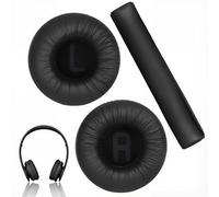 Coussinet Casque pour JBL Tune 520BT 510BT 500BT 450BT E40BT | 70mm Mousse à Mémoire Coussin d'Oreilles Remplacement Rapide avec Coussin Faisceau Tête Ergonomique Confortable à Porter Noir
