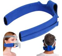 Coussinet cervical CPAP, couvre-chef pour masque CPAP, coussinet cervical pour masque d'apnée du sommeil de qualité supérieure - Taille universelle pour un sommeil réparateur-Comprend des couvre(bleu)