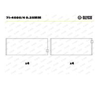 Coussinet de bielle GLYCO 71-4080/4 0.25mm