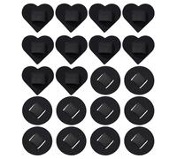 Coussinet de chouchou en feutre de 100 g - 5,1 cm - Kit de base décorative en forme de cœur et de forme ronde - Dos autocollant - Composant de bricolage - Support élastique - Accessoire fait main