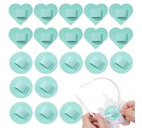 Coussinet de chouchou en feutre de 100 g - 5,1 cm - Kit de base décorative en forme de cœur et de forme ronde - Dos autocollant - Composant de bricolage - Support élastique - Accessoire fait main