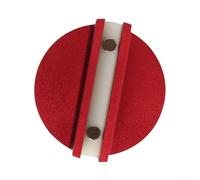 Coussinet de cric magnétique en aluminium robuste, adaptateurs rouges à fente pour un levage sûr, construction en billettes CNC avec design haute visibilité pour SUV monocoque