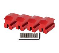 Coussinet de Levage pour Cric Coussinets de Levage en Aluminium pour Camaro 6e Génération Sauf Cabriolet, 4 Pièces Coussin de Levage Rouge Boulon de Levage au Sol sur Points de Cric pour Camaro 6e Gén