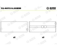 Coussinet de paliers de vilebrequi GLYCO 72-4072 0.25mm pour T 10.64 2004-2005