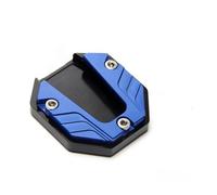 Coussinet de support latéral du pied Plaque de Support d'extension béquille latérale pied vélo pour moto(Bleu)