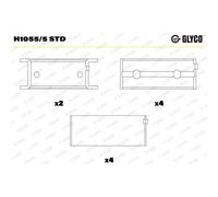 GLYCO H1055/5 STD Coussinet de vilebrequin