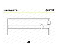 Jeu de palier de vilebrequin GLYCO H1079/5 STD