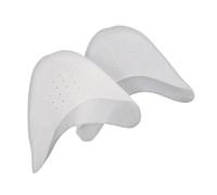 Coussinet d'orteil en gel de silicone pour pointe de ballet - Protection métatarsienne pour avant-pied - Haute élasticité, Blanc avec trous, Taille unique