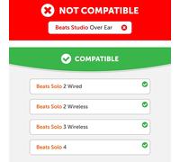 Coussinets Anti-Transpiration brevetés pour Beats Solo 4, Solo 3 et Solo 2, fabriqués par Wicked Cushions Résistants à la Transpiration et lavables en Machine White