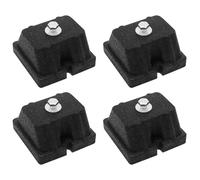 Coussinets anti-vibrations - 4 pièces 12 x 12 x 6,5 cm, 600 g, base d'amortissement HVAC Support d'isolateur | Support robuste pour condensateur AC, mini pompe à chaleur split unité extérieure