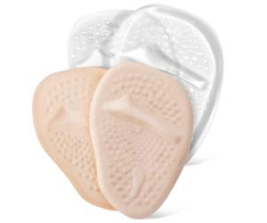 Coussinets Antidérapants pour Avant-pied, 2 Paires en Gel Tissu | Adhésif Sécurisé, Usage Polyvalent, Confort Prolongé, pour Périodes Debout et Divers Types de Chaussures