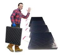 Coussinets antidérapants robustes pour remorquage, grues, pompes à béton - Stabilisateur portable pour équilibrage des machines d'ingénierie