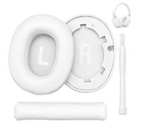 Coussinets Casque Mousse Rechange pour JBL Tune 700BT avec Coussinet Arceau | Cuir Protéiné Doux Respirant | Mousse Mémoire Forme | Sans Outils | Compatible 700BT/710BT/720BT/750BTNC/760NC/770NC | Blanc