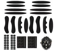 Coussinets casque vélo mousse de rechange - lot de 2 kits universels pour casque - mousse intérieure respirante avec 8 coussinets + mentonnière - compatible VTT, enfant, moto, airsoft