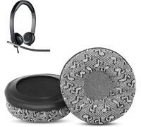 Coussinets compatibles avec Logitech PC960 960 USB H650E H650e H820e Casques sans Fil Oreillettes Coussin de Remplacement (Tissu Respirant/Mousse de Haute qualité)