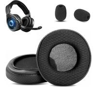 Coussinets compatibles avec PDP Afterglow AG 9 AG9 Casques sans Fil PS4 Coussinets de Remplacement (Cuir Respirant/Tissu Durable et Mousse à mémoire)