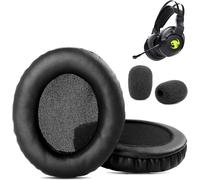 Coussinets Compatibles avec Roccat ElO 7.1 AIR/ELO 7.1 USB/ELO X Casques Stéréo de Remplacement Coussin (Cuir Protéiné/Mousse Mémoire)