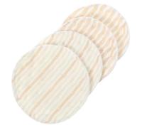 Coussinets D’allaitement Lavables 4 Pièces, Coton Beige | Épaisseur Renforcée, Usage Longue Durée, pour Paquet à Main et Sorties Extérieures