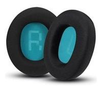 Coussinets d’oreille de remplacement pour SteelSeries Arctis 5/1/3/7/9X/Pro/Raw - Tissu double couche « Ice Silk » rafraîchissant - Noir avec fond bleu lagon - Compatible (non officiel)