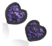 Coussinets d'allaitement en Silicone Dentelle Forme De Coeur pour Femmes Adhésifs Réutilisables Couvre-tétons Soutien-Gorge pour Fêtes Et Festivals Musique Couvre-tétons Mariage