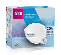 Coussinets d'allaitement jetables LOVI | Paquet de 60 | Confort de port | Protection des sous-vêtements | Très respirant et absorbant | Blanc