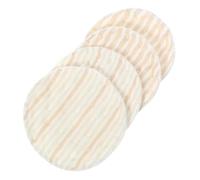 Coussinets D'allaitement Lavables 4pcs, Coton Beige Épais | Réutilisables, Protection Anti-fuite, Forme Adaptée, Format Pratique pour Paquet à Main, Usage Extérieur