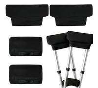 Coussinets de béquilles - 2 pièces - Doux, confortables et ergonomiques - Rembourrage sous les bras pour canne de marche adulte - Pour adultes, personnes âgées, amputées et handicapées ainsi que