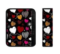 Coussinets de ceinture de sécurité confortables en forme de cœur rouge et jaune pour la Saint Valentin, accessoires de ceinture de sécurité pour toutes les saisons, sangles de siège de voiture souples