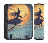 Coussinets de ceinture de sécurité de voiture 2 pièces doux pour enfant pour adultes et enfants S sorcière nuit balai