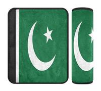 Coussinets de ceinture de sécurité de voiture 2 pièces souples pour ceinture de sécurité de voiture pour femmes, hommes, enfants, drapeau du Pakistan