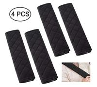 Coussinets De Confort De Voiture 4 Pièces, Coussinets De Ceinture De Sécurité De Voiture, Protection D'épaule De Sécurité Automatique, Protecteur De Ceinture De Sécurité De Voiture, Noir