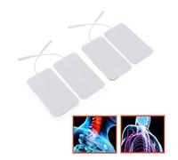 Coussinets De Gel Adhésifs Ems, 4 Pièces, 5x10cm, 4 Patchs, Pour Massage D'acupuncture, 2.0mm, En Tissu Non Tissé, Électrodes