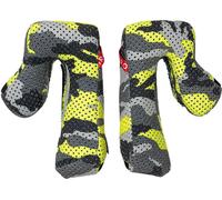 Coussinets de joues jaune camouflage pour le casque Airoh Aviator 3 en taille L