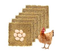 Coussinets de nidification pour poulets - linge de lit lavable en six pièces, doublure douce pour volaille artificielle, tapis de coussin pour oeufs, accessoire agricole respirant pour extérieur,