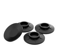 Coussinets de pieds Anti-Vibration, 4 pièces, en caoutchouc, silencieux, antidérapant, rehausseur, Support Machine, amortisseurs, tapis for lavage pour Machines à Laver(BLACK)