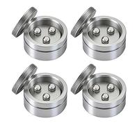 Coussinets de Pieds Anti-Vibrations durables pour équipement HiFi, Parfaits pour Les platines, Caisson de Basses, Moniteur de Studio, Pieds Absorbant Les Chocs, Silver Ball Version