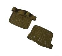 Coussinets de préhension fonctionnels - Repose-poignets portable pour l'entraînement de résistance et les mouvements composés en cuir de vache et polyester résistant à la transpiration (vert kaki)