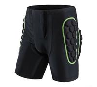 Coussinets de protection des hanches de ski, short de snowboard avec rembourrage épais en EVA pour le patinage sur glace, sous-vêtements de protection de sports d'hiver (M, vert)