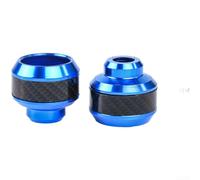Coussinets de protection en alliage d'aluminium et fibre de carbone pour fourche avant, protection de roue et ventouses d'absorption des chocs avec finition usinée CNC en couleur rouge (bleu)