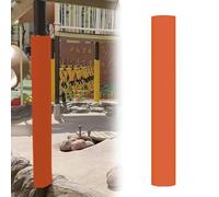 Coussinets de protection ronds (1,2 m, 1,5 m, 1,8 m, 2,4 m de haut), tampons de colonne en mousse avec clip de fixation, coussinets ronds orange pour paniers de basket-ball/auvents/lampadaires